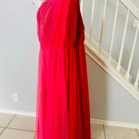 Anthropologie Hutch Tarina One-Shoulder Tulle Maxi Dress Sz 18 W - Picture 5 of 11